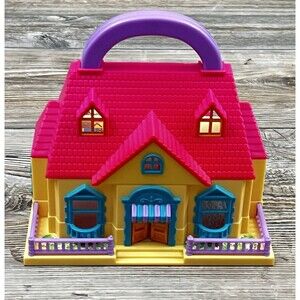 Blue Box Toys Tiny Dreams Carry Along Doll House Fits Polly Pockets